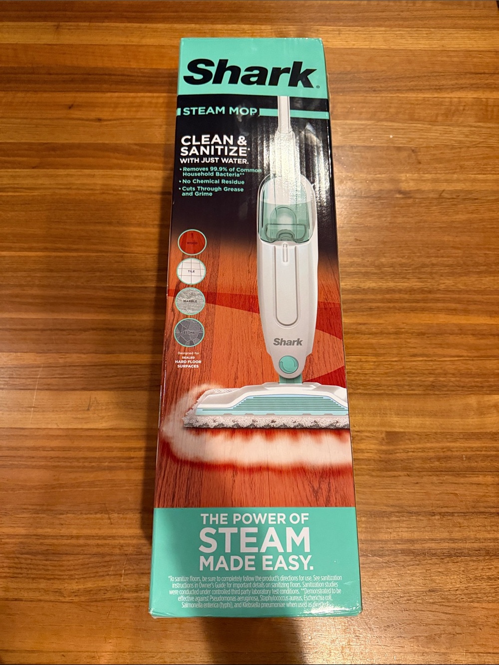 New in box Shark S1000 Steam Mop - Mint/White